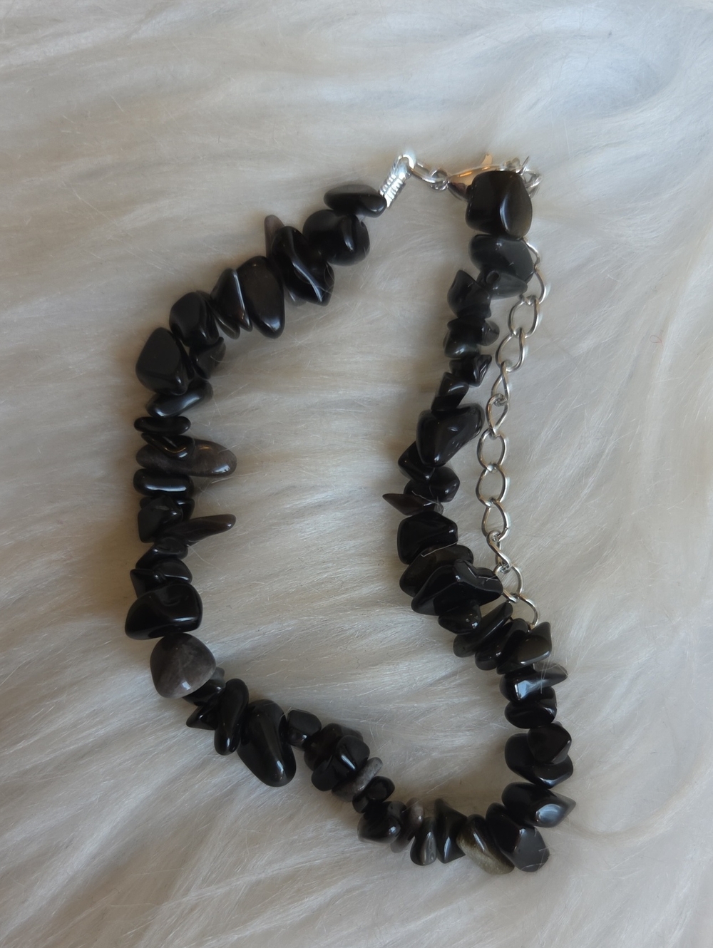 Golden Sheen Obsidian Plus Size Gemstone Bracelet